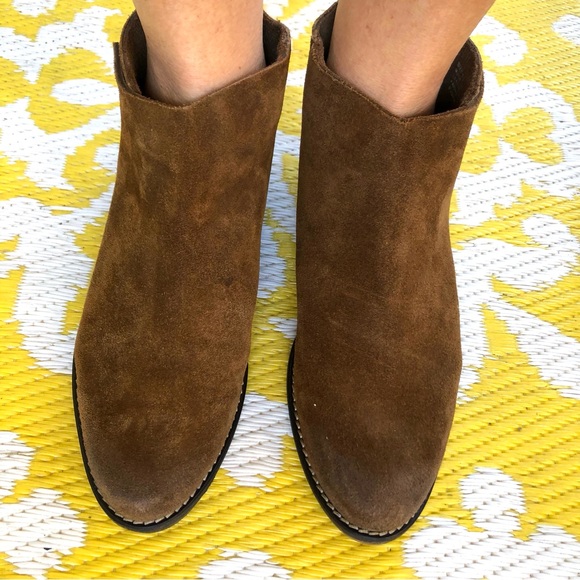 Very Volatile Los Angeles Aldworth Brown Suede Zip Ankle Bootie Women’s 8.5 Cute - Picture 15 of 17